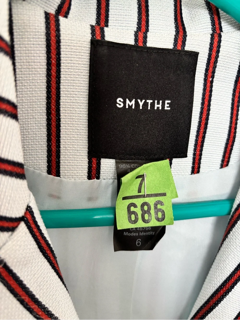 Smythe Blazer in Cricket Stripe